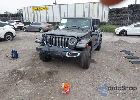 2022 Jeep Wrangler 4Xe Unlimited Sahara 4X4 из США, поврежденный, VIN 1C4JJXP6XNW186817